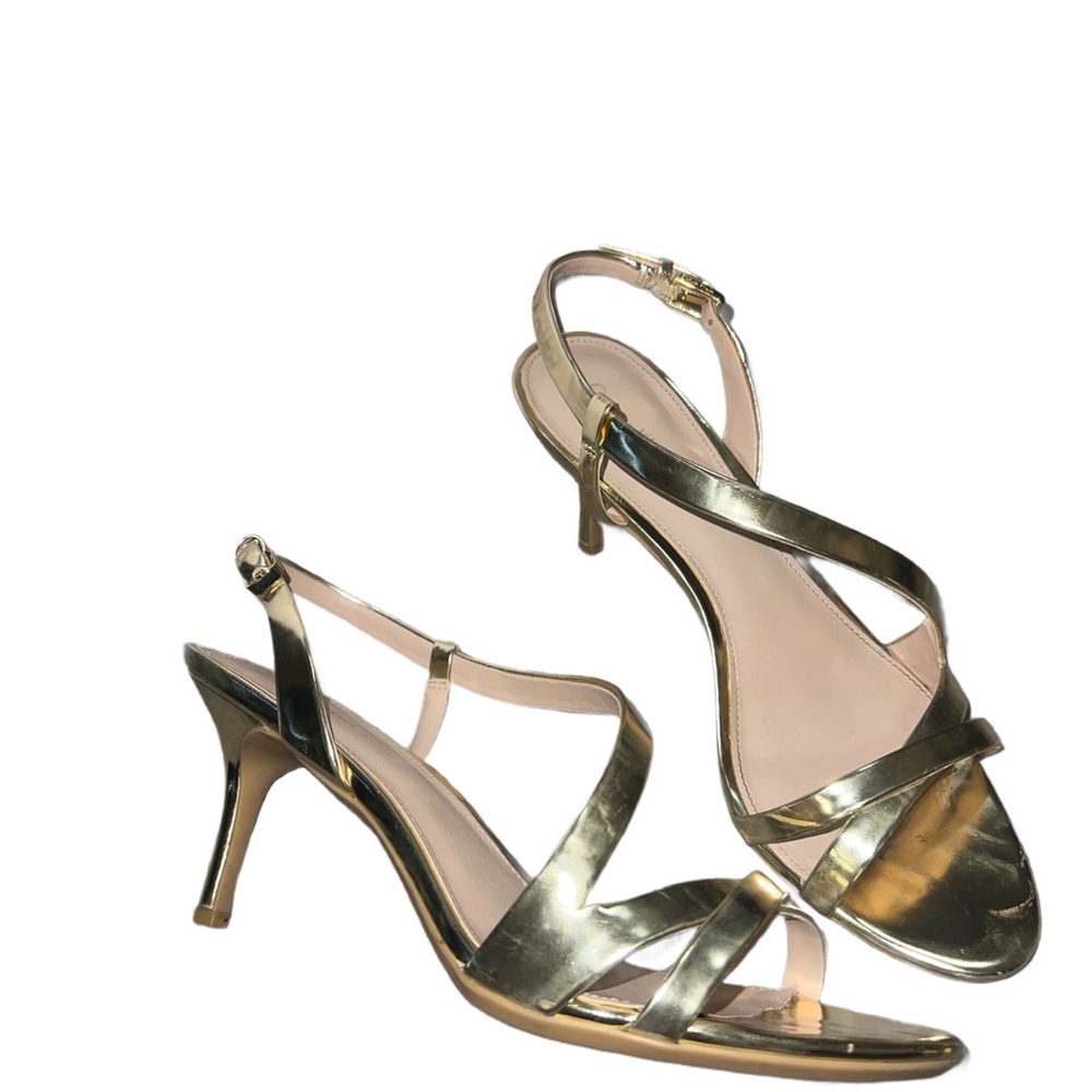Calvin Klein Gold Strappy Heels